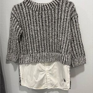 Thakoon Black and White Layered Sweater